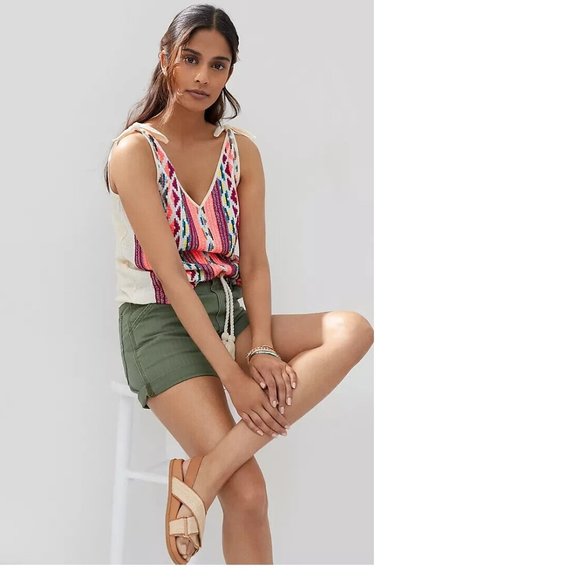 Anthropologie Embroidered V-Neck Tank - Picture 7 of 11